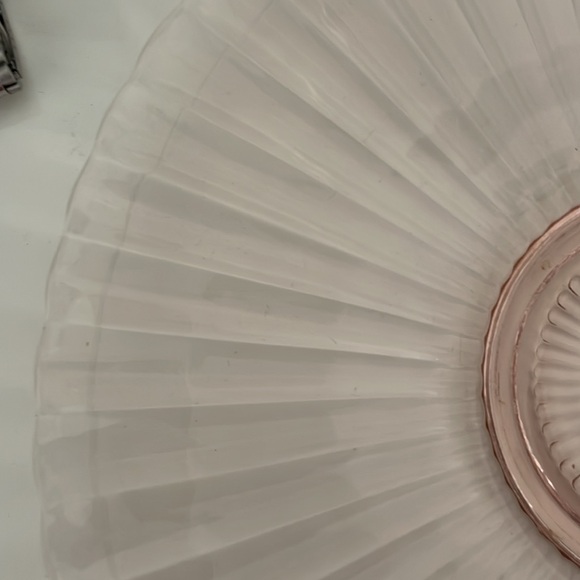 Vintage Federal Glass Co Diana Pink Depression glass 13.5 antique serving plate - Picture 6 of 7